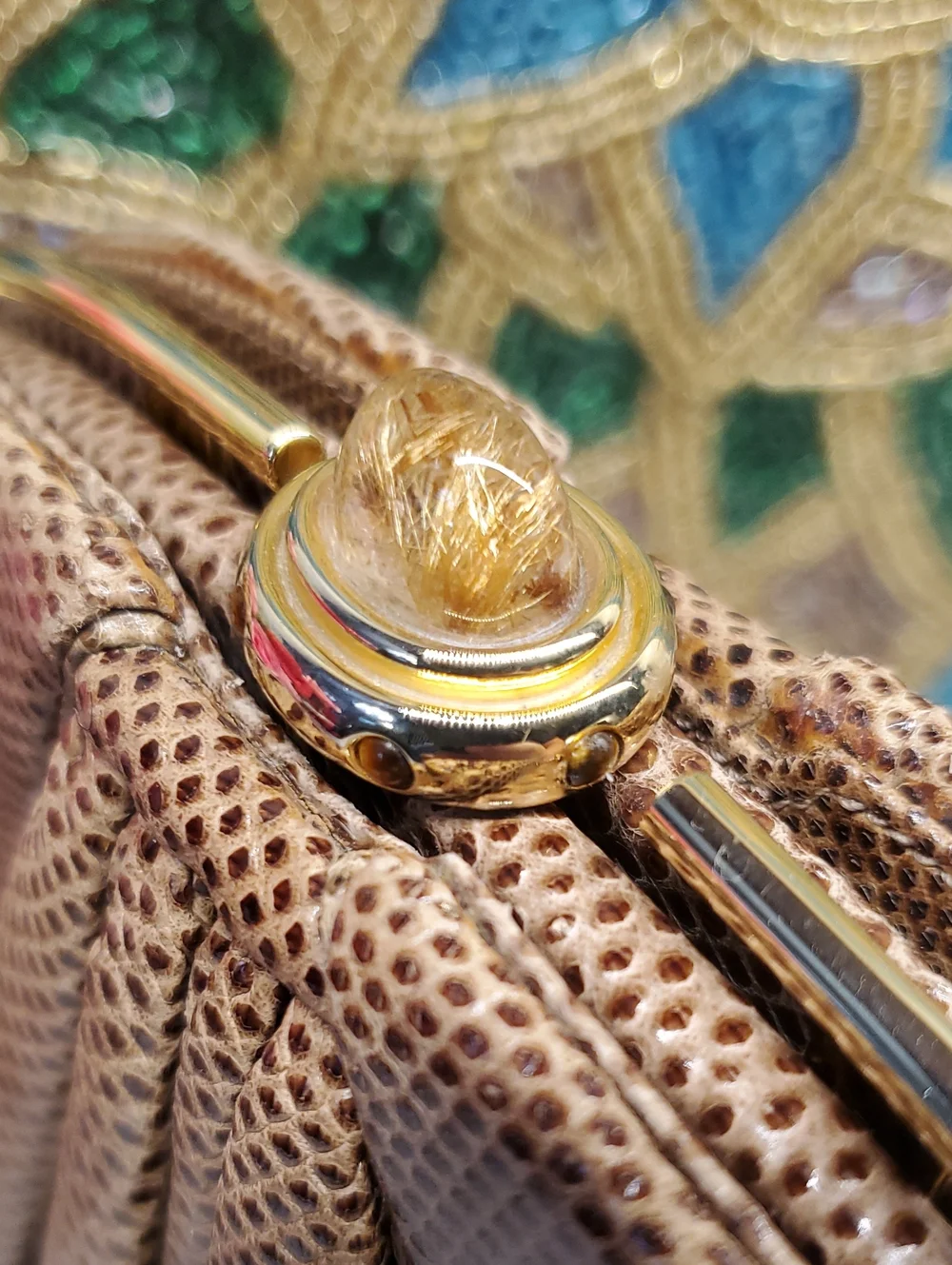 Vintage JUDITH LEIBER Tan Crossbody - Elegant Evening Bag